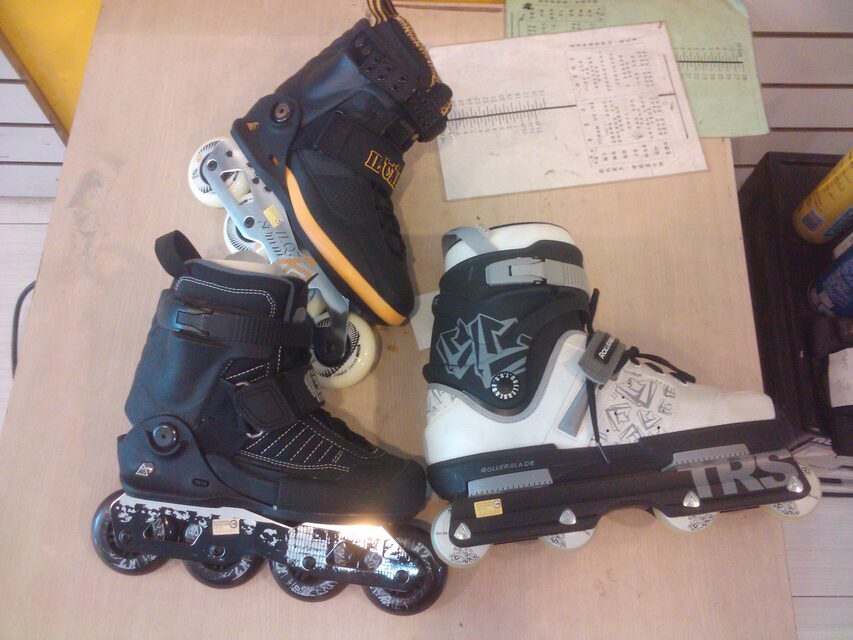 new skates on the shop counter